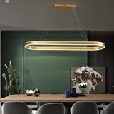 Candelabru LED 120W Minimalist Gold Dining, LED inclus, 1 surse de iluminare, Telecomanda, Dimabil